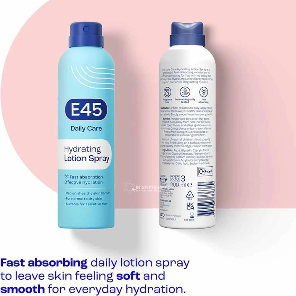 E45 Daily Care Hydrating Lotion Spray 200ml - Image 2