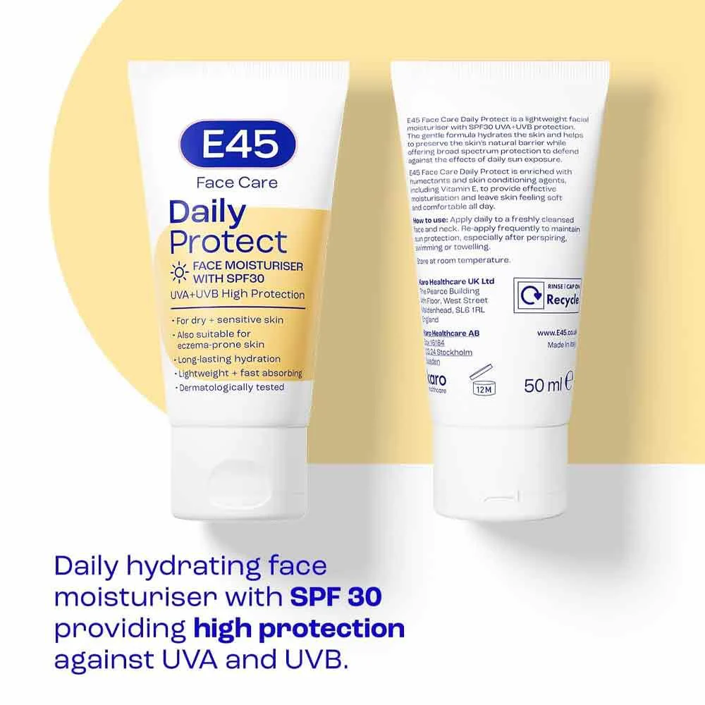 E45 Face Daily Protect Moisturiser SPF30 50ml - Image 2