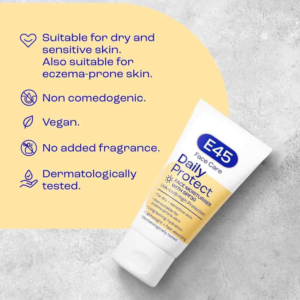 E45 Face Daily Protect Moisturiser SPF30 50ml - Image 5