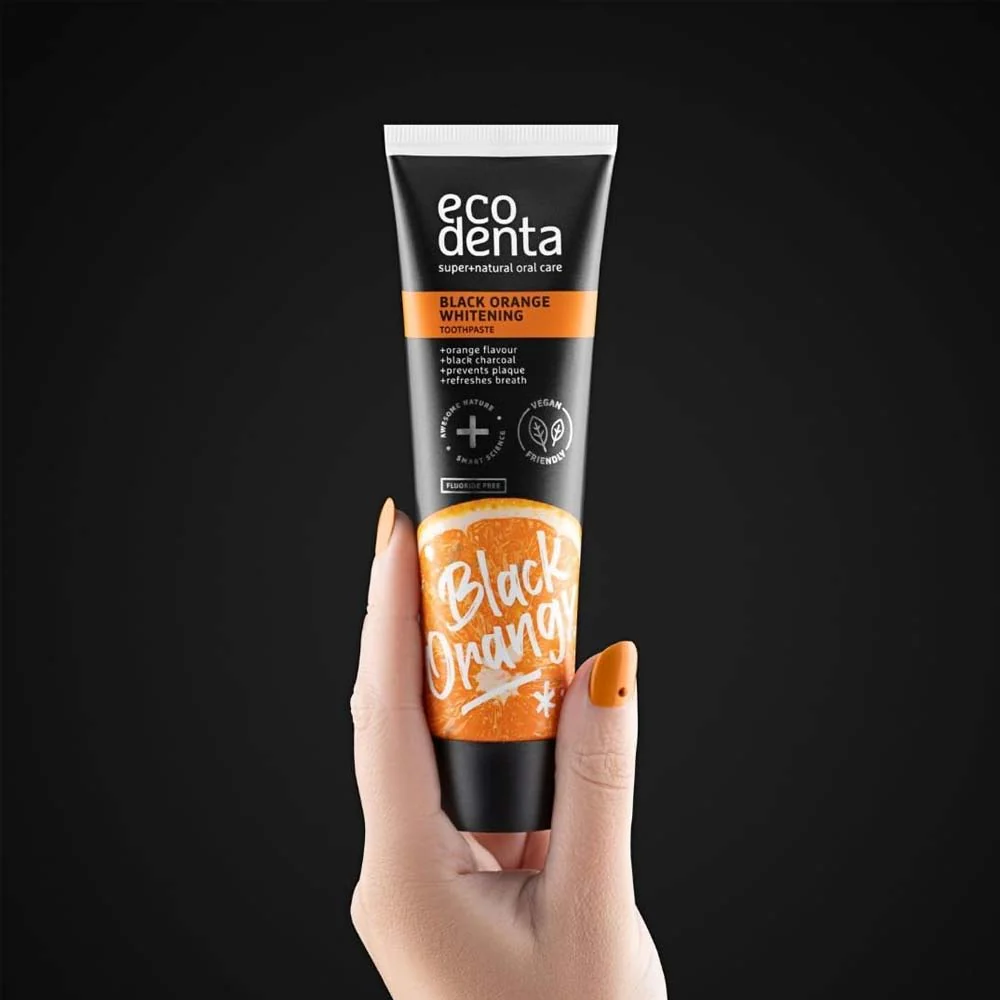 EcoDenta Black Orange Whitening Toothpaste 100ml - Image 2