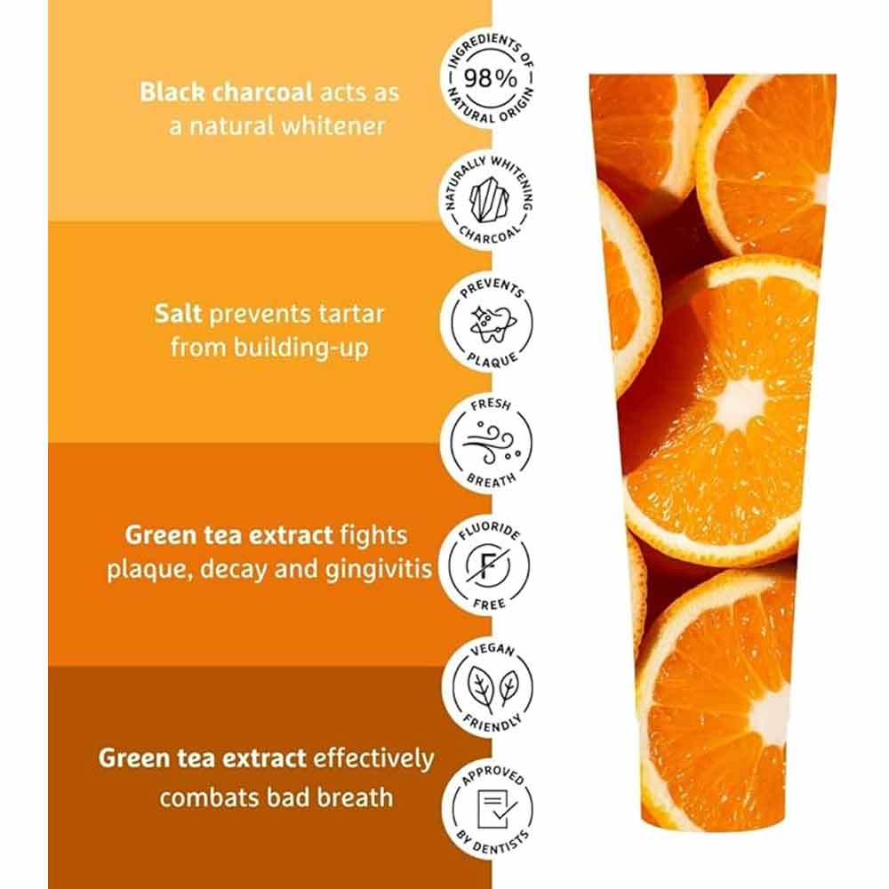 EcoDenta Black Orange Whitening Toothpaste 100ml - Image 3