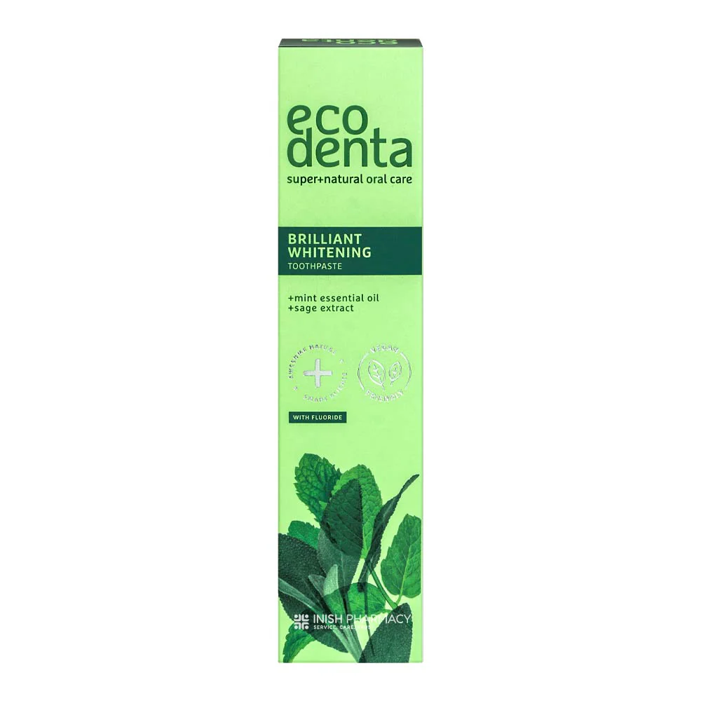 EcoDenta Brilliant Whitening Toothpaste with Mint Oil & Sage Extract 100ml
