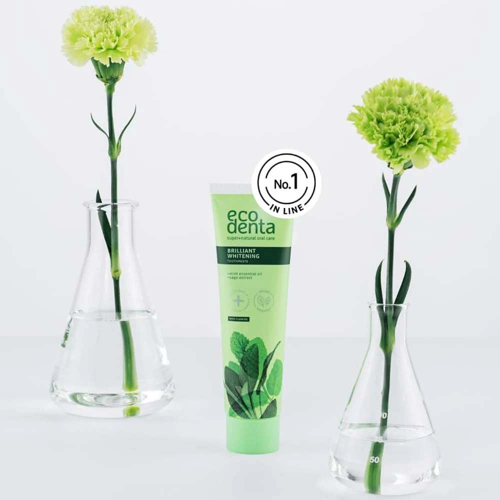 EcoDenta Brilliant Whitening Toothpaste with Mint Oil & Sage Extract 100ml - Image 3