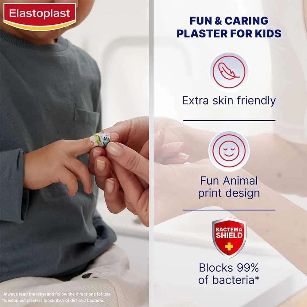 Elastoplast Kids Sensitive Animal Plasters 20 Pack - Image 2