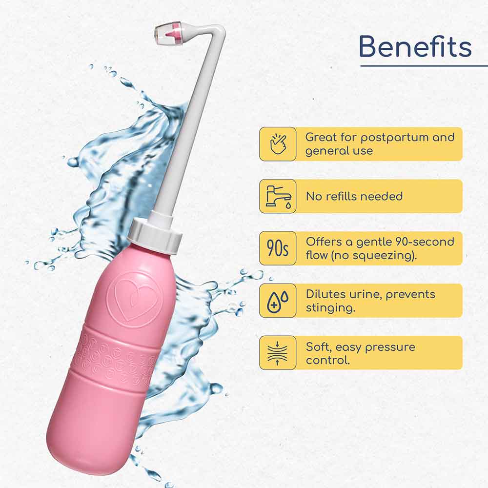 First Days Maternity Maxi Peri Bottle Pink 650ml - Image 2