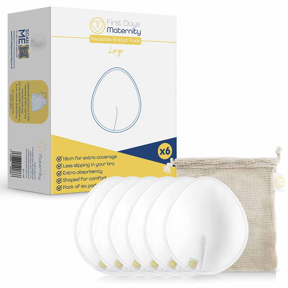 First Days Maternity Reusable Breast Pads Large 6 Pack - Image 2