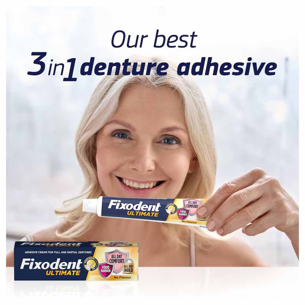 Fixodent Ultimate Denture Adhesive Cream 40g - Image 3