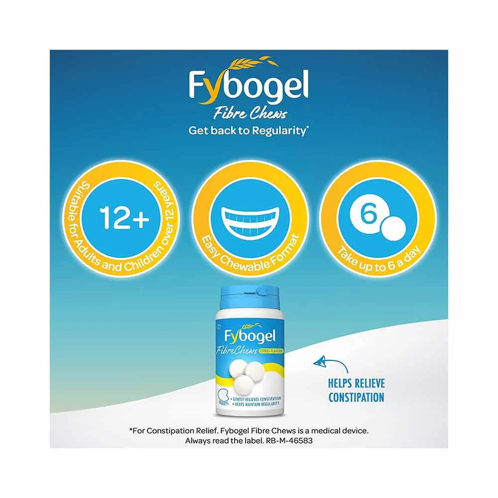 Fybogel Fibre Chews Citrus Flavour 60 Tablets - Image 3