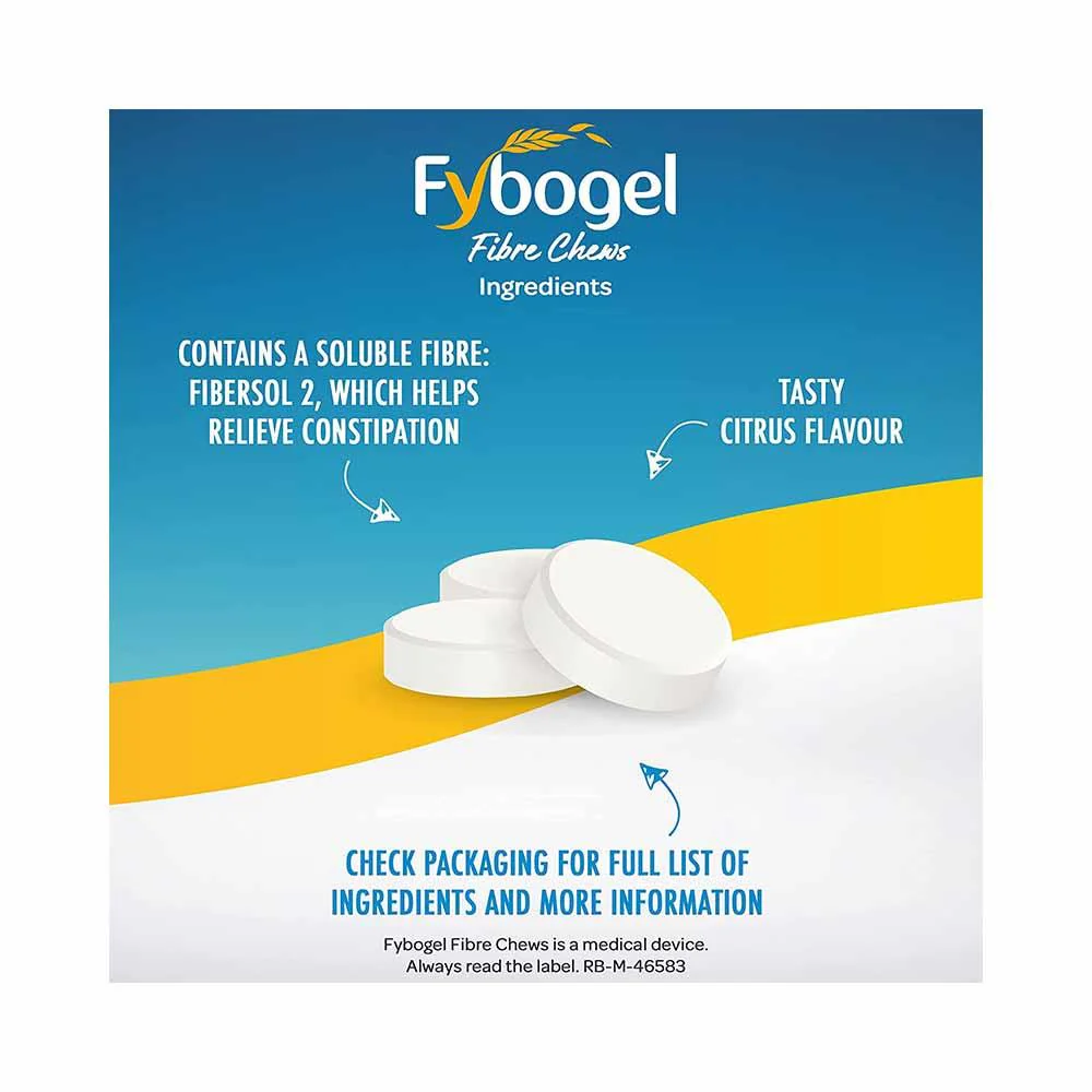 Fybogel Fibre Chews Citrus Flavour 60 Tablets - Image 4