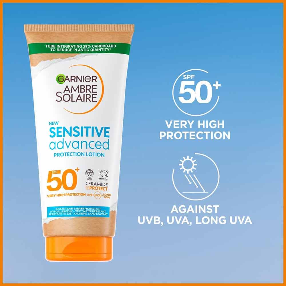 Garnier Ambre Solaire Sensitive Advanced Sun Protection Lotion SPF50+ 175ml - Image 5