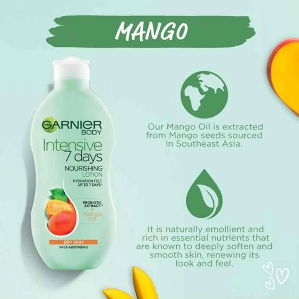 Garnier Body Intensive 7 Days Nourishing Lotion Dry Skin Mango Oil 400ml - Image 3