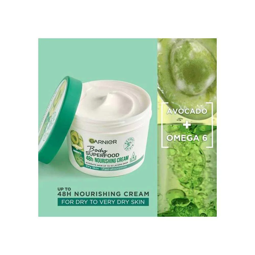 Garnier Body Superfood Nourishing Body Cream Avocado & Omega 6 380ml - Image 3