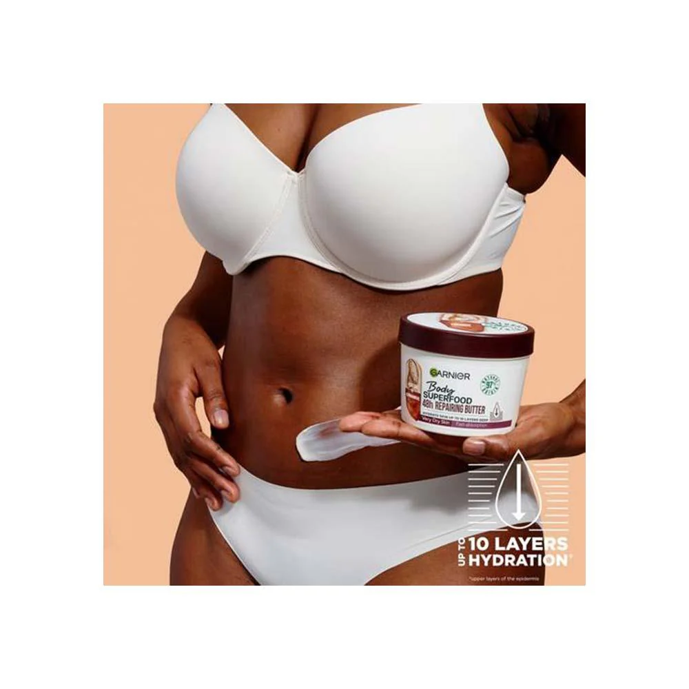 Garnier Body Superfood Repairing Body Butter Cocoa & Ceramide 380ml - Image 4