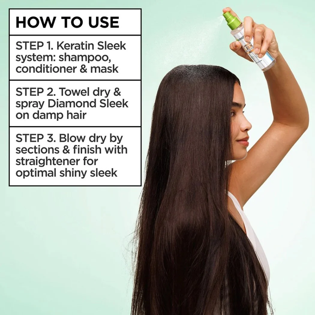 Garnier Keratin Sleek Diamond Spray 150ml - Image 5