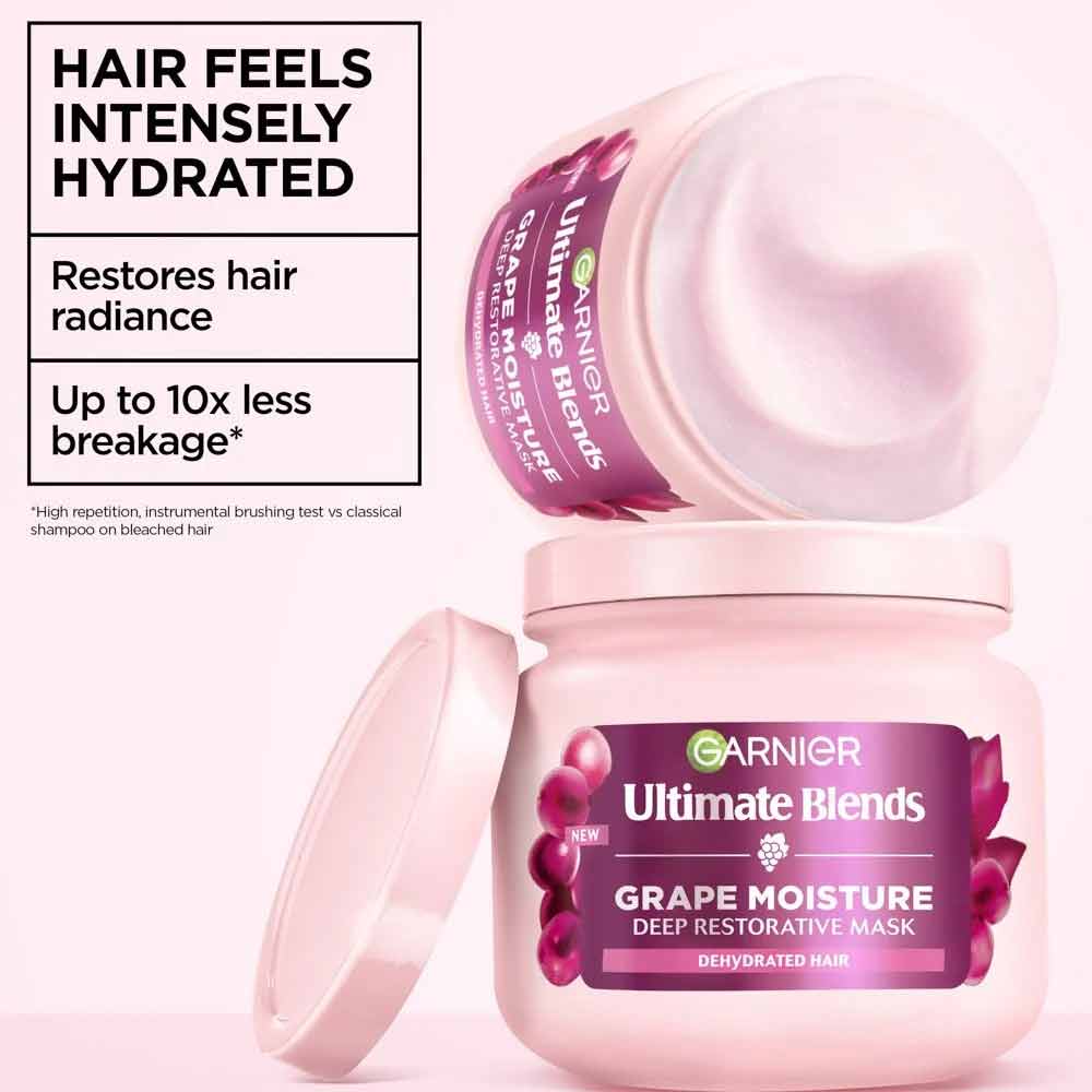 Garnier Ultimate Blends Grape Moisture Mask 340ml - Image 2
