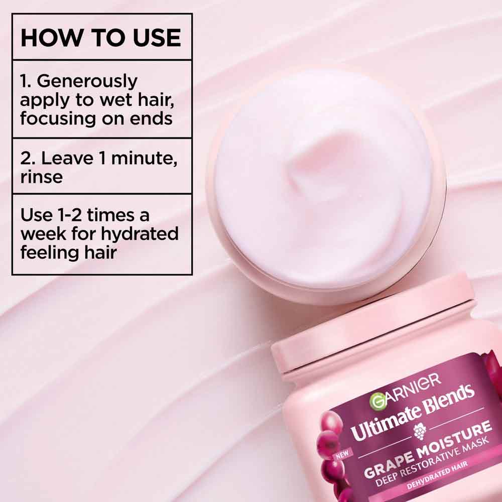 Garnier Ultimate Blends Grape Moisture Mask 340ml - Image 5