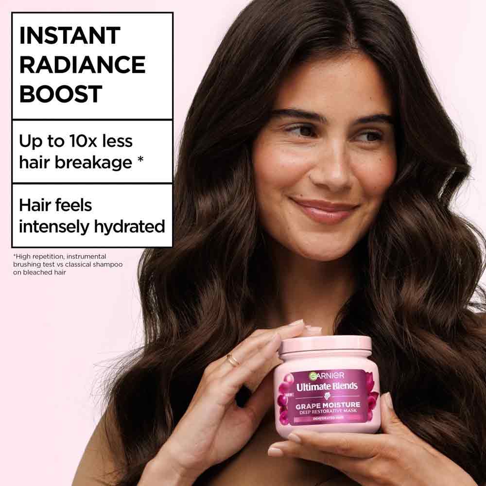 Garnier Ultimate Blends Grape Moisture Mask 340ml - Image 6