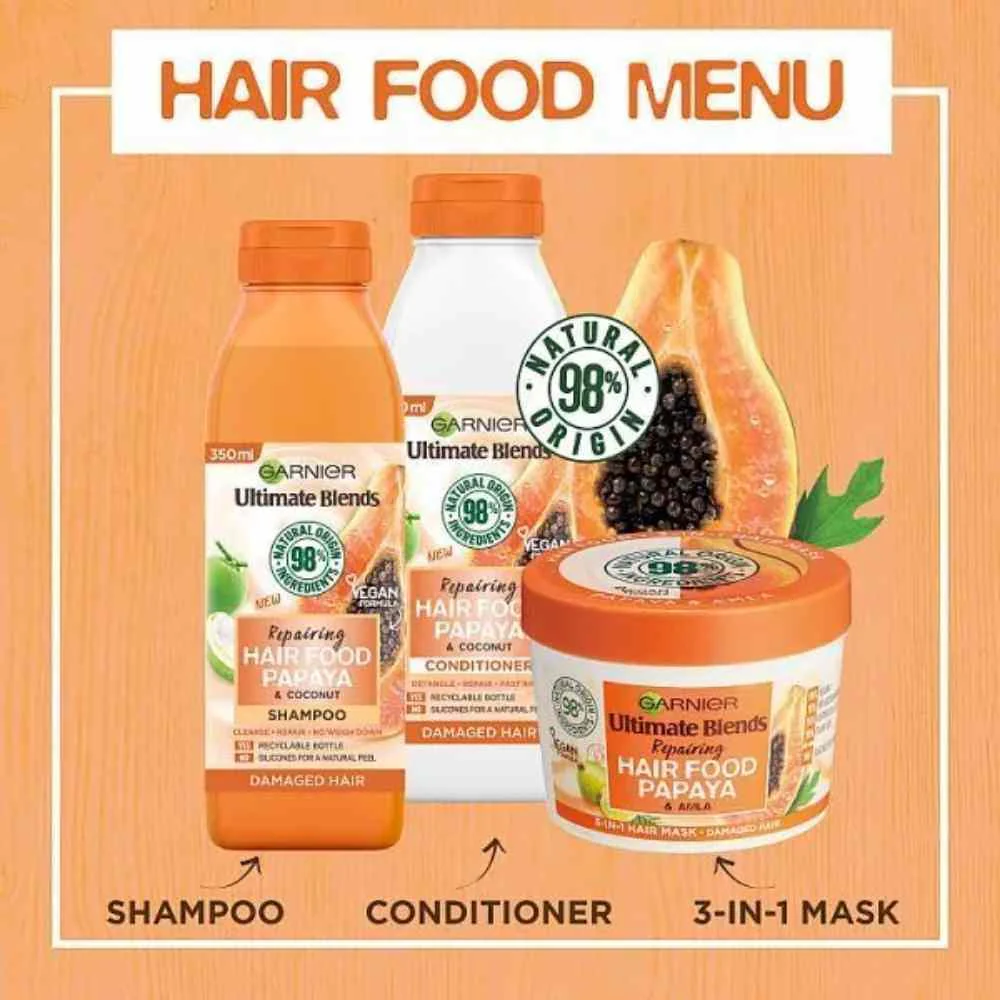 Garnier Ultimate Blends Hair Food Conditioner Papaya 350ml - Image 5