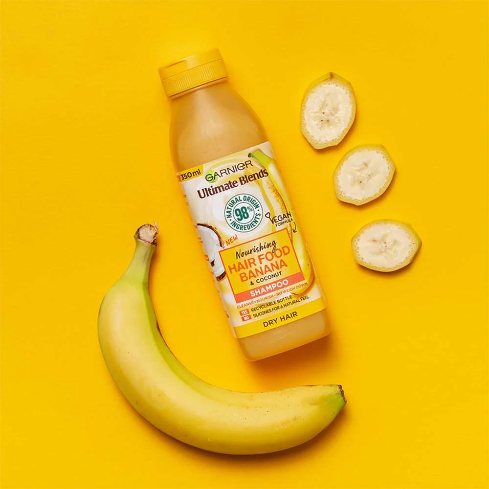 Garnier Ultimate Blends Hair Food Shampoo Banana 350ml - Image 2