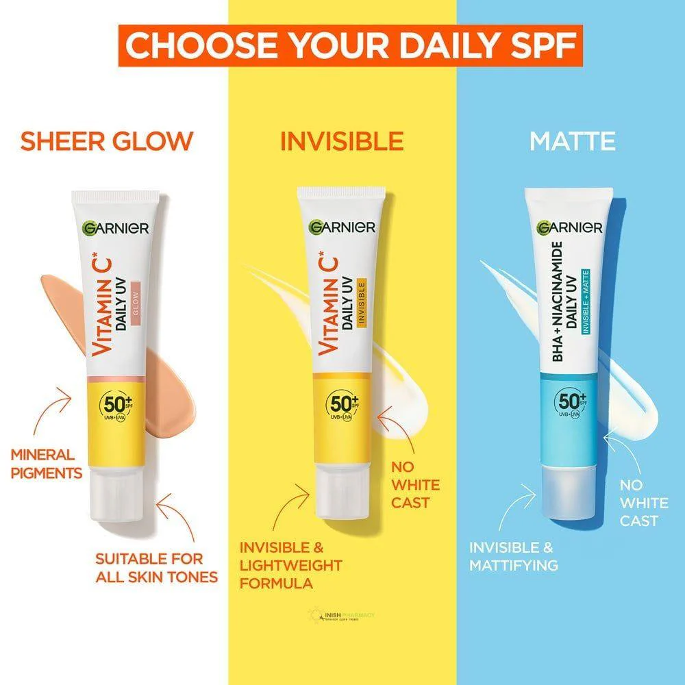 Garnier Vitamin C Daily UV Fluid SPF50 Invisible 40ml - Image 6