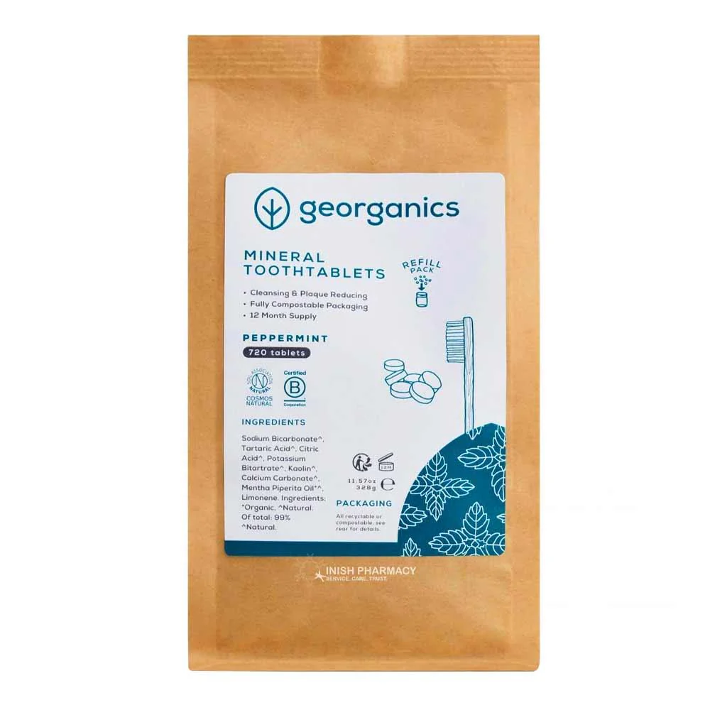 Georganics Mineral Toothtablets Refill Pack Peppermint 720 Tablets - Image 3