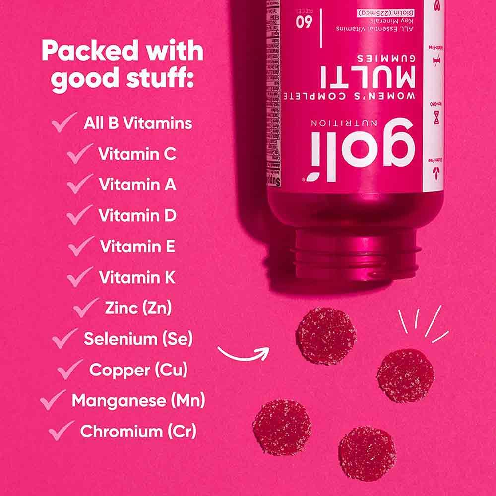 Goli Nutrition Womens Complete Multivitamin Gummies 60 Pack - Image 3