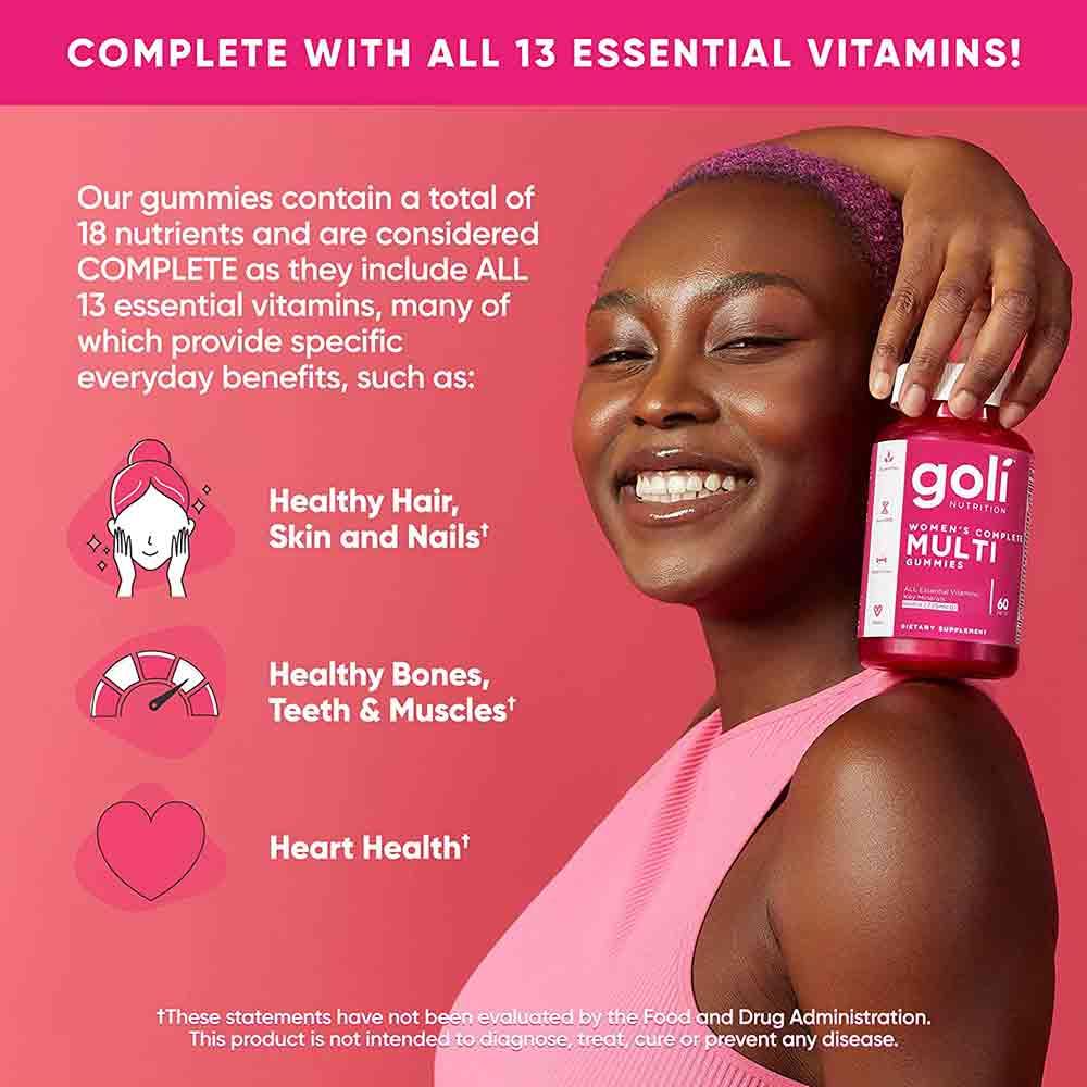 Goli Nutrition Womens Complete Multivitamin Gummies 60 Pack - Image 5