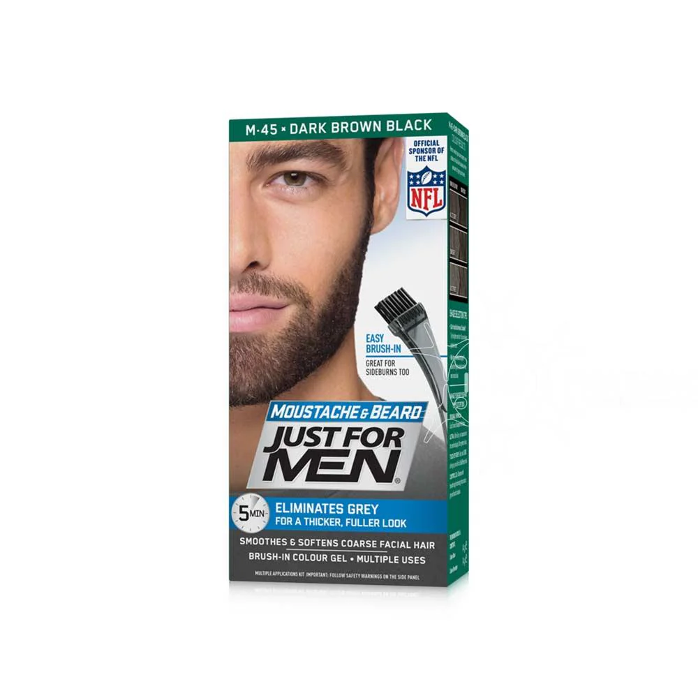 Just For Men Moustache & Beard M45 Dark Brown Black