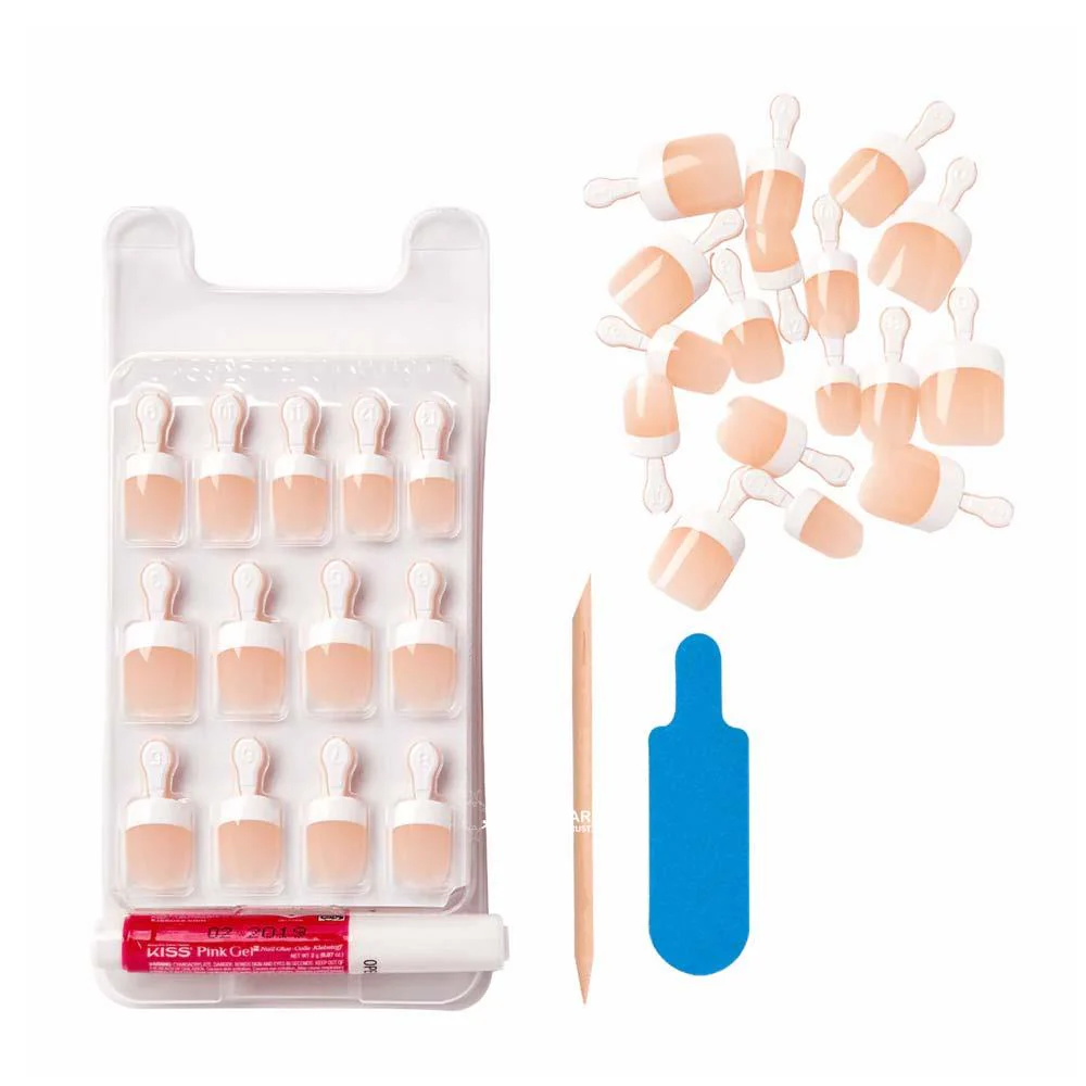 KISS Salon Acrylic French Nails - Power Play - Image 2