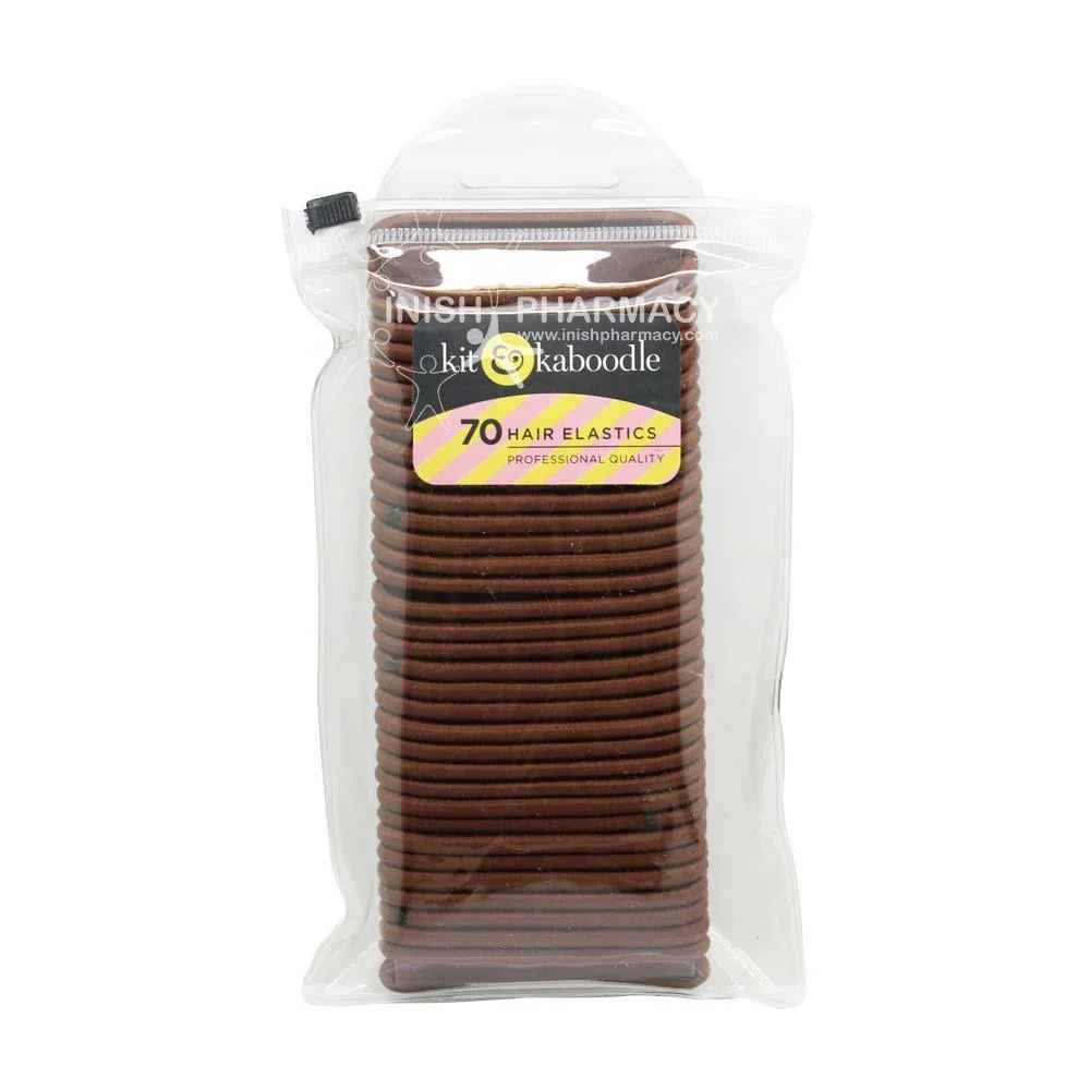 Kit & Kaboodle 70 Hair Elastics Brown