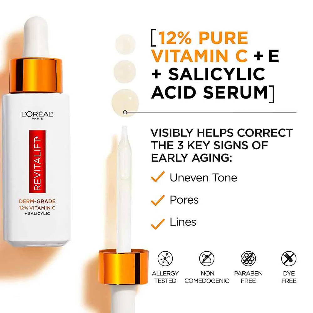 L’Oreal Revitalift Clinical 12% Pure Vitamin C Serum 30ml - Image 4