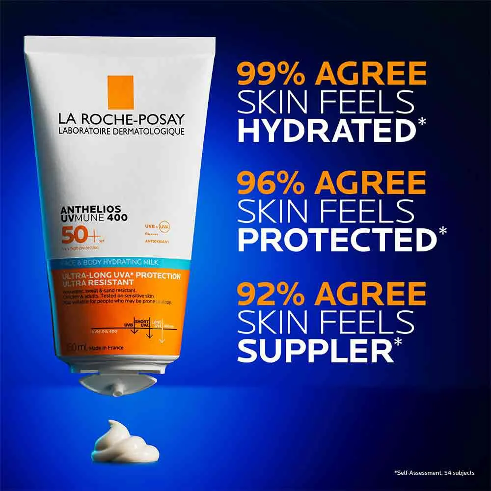 La Roche Posay Anthelios UVMune 400 Face & Body Hydrating Milk SPF50+ 150ml - Image 9