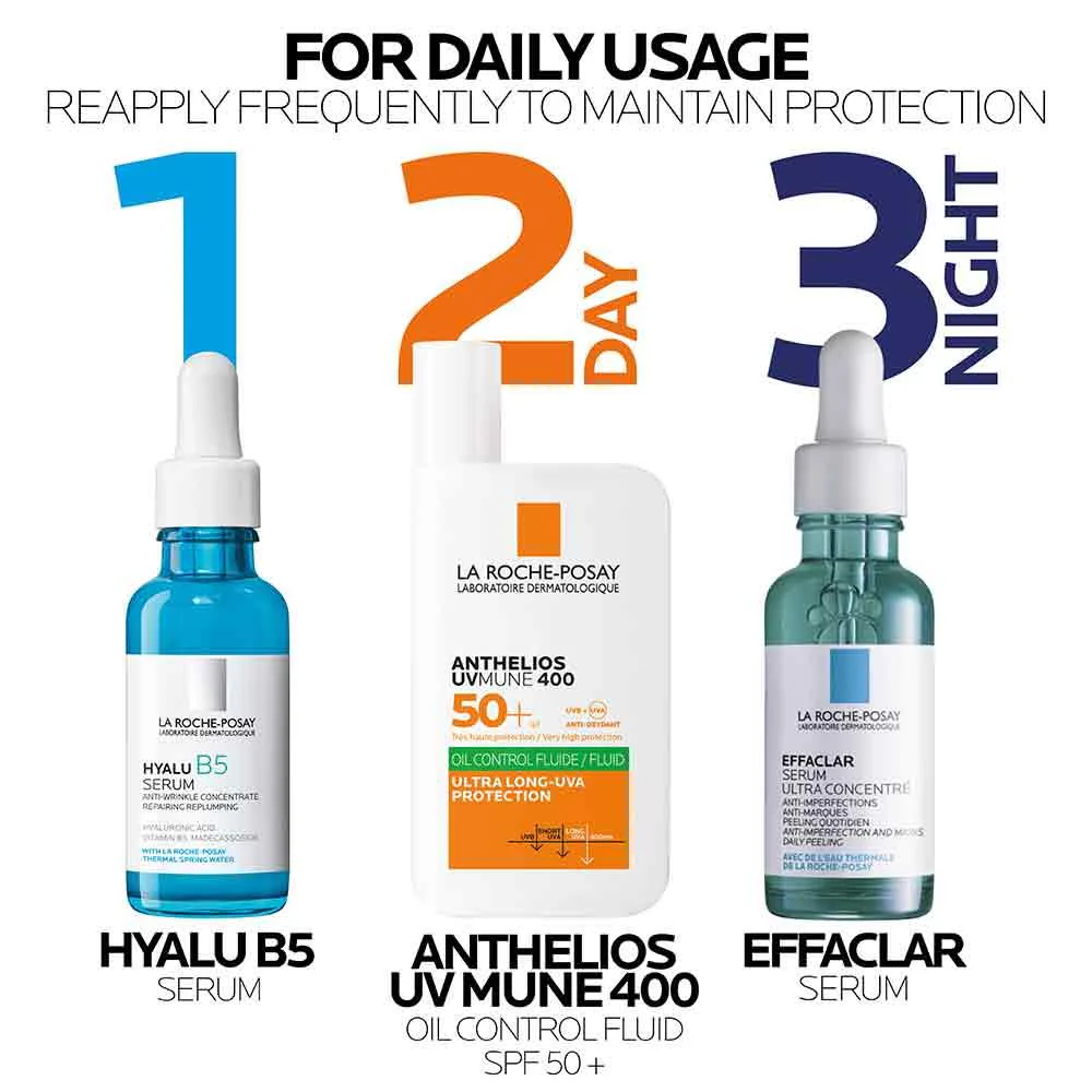 La Roche Posay Anthelios UVMune 400 Oil Control Fluid SPF50+ For Oily and Blemish Prone Skin 50ml - Image 3