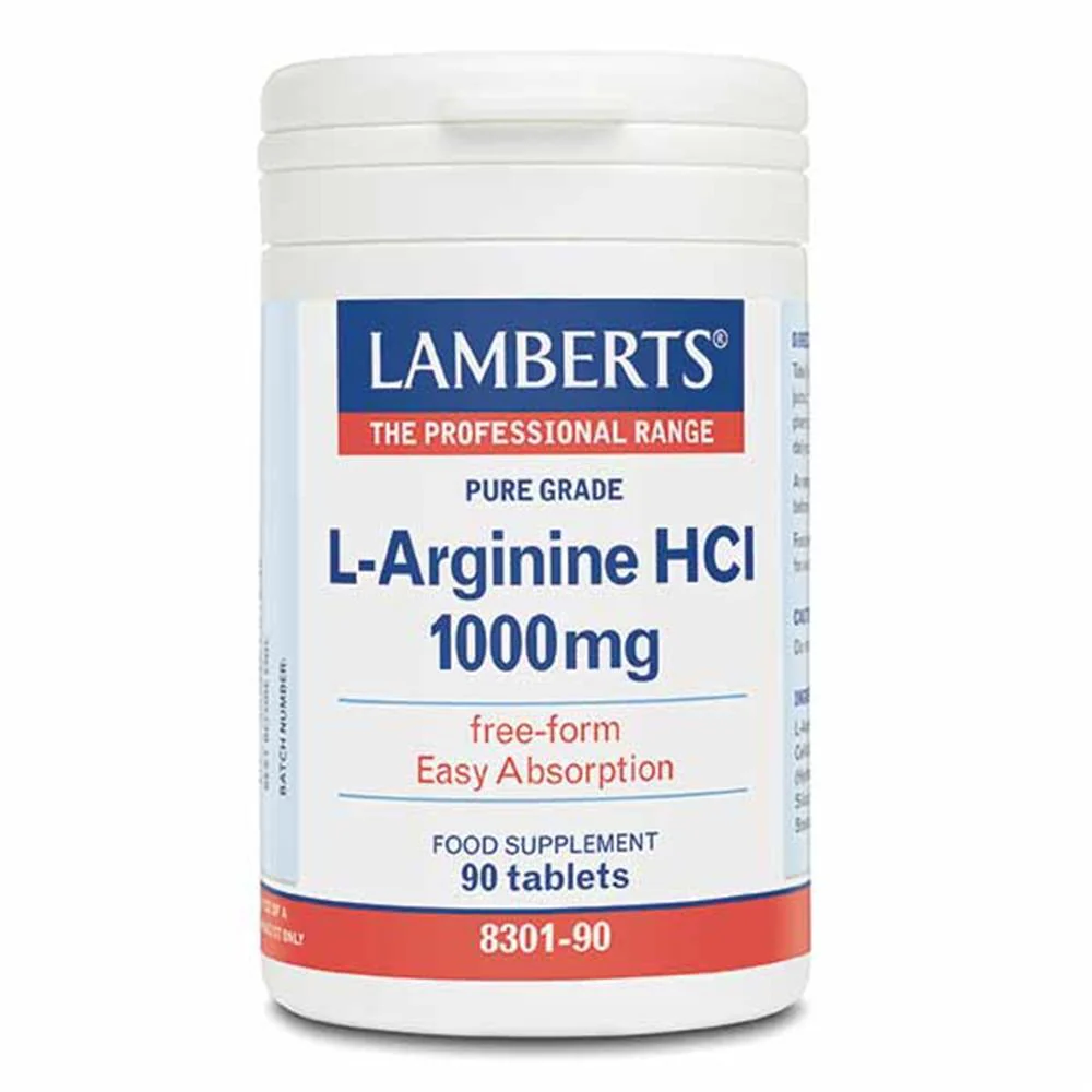 Lamberts L-Arginine HCI 1000mg 90 Tabs