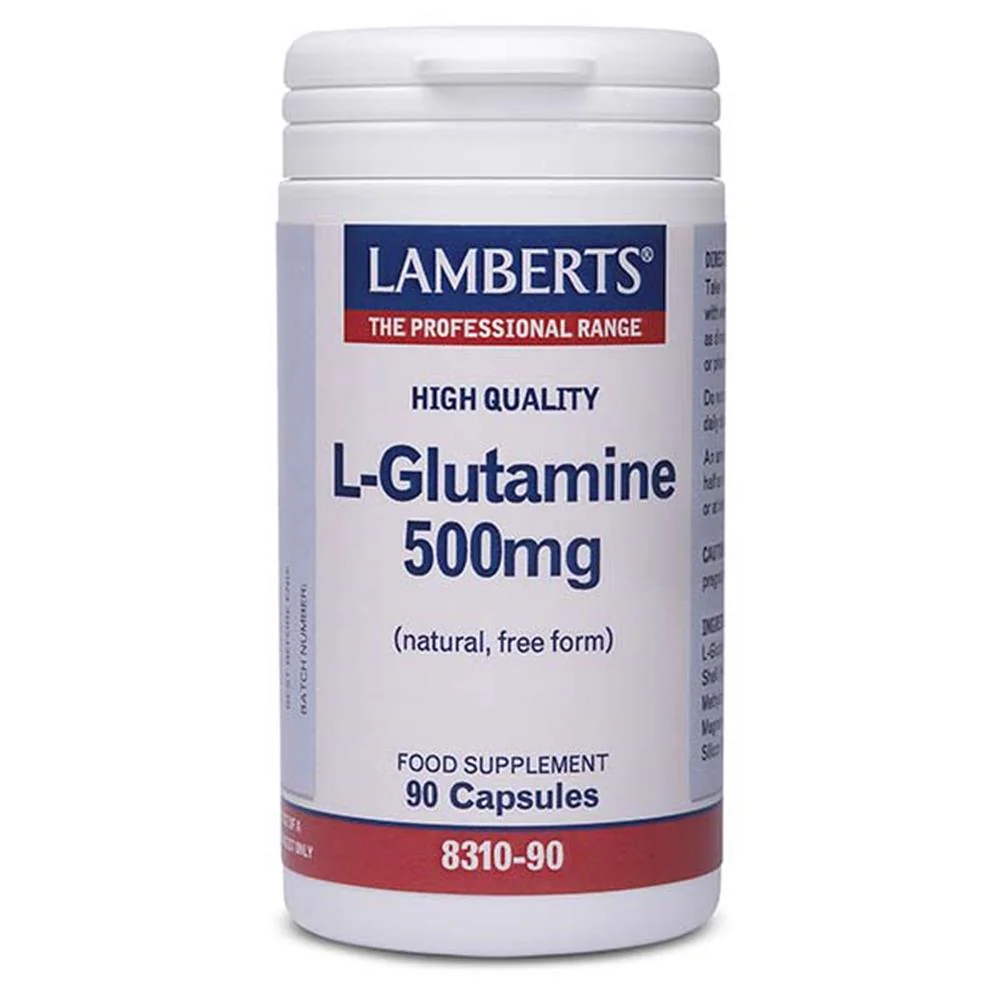 Lamberts Natural Free Form L-Glutamine 500mg 90 Capsules
