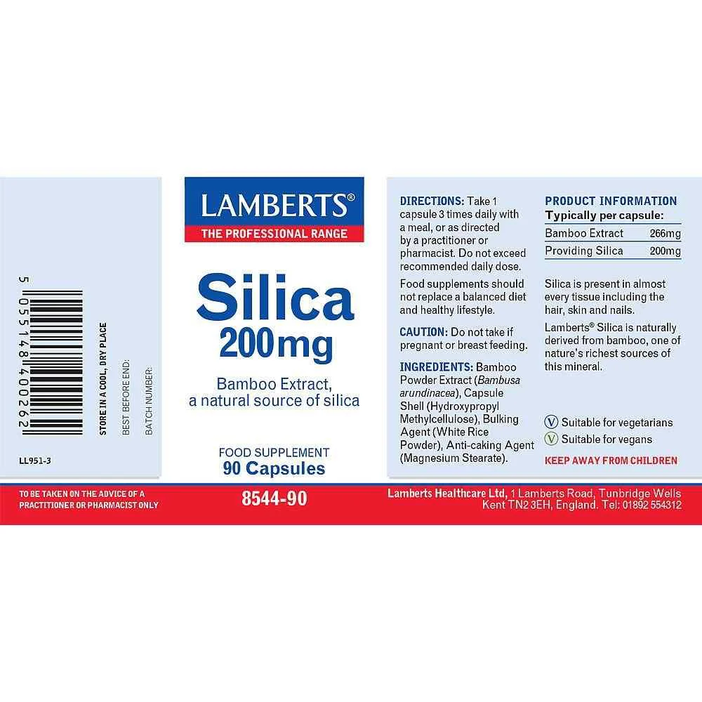 Lamberts Silica 200mg 90 Capsules - Image 3