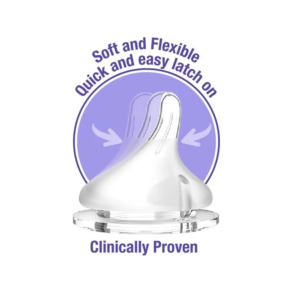Lansinoh Feeding Bottle with Natural Wave Teat Medium Flow 240ml - Image 4