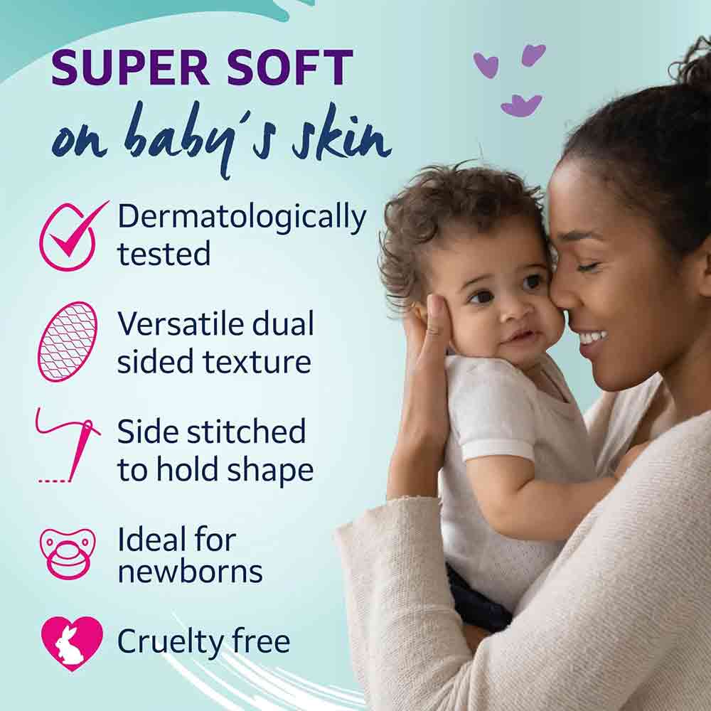 Lil-lets Baby Cotton Wool Oval Pads 50 Pack - Image 3