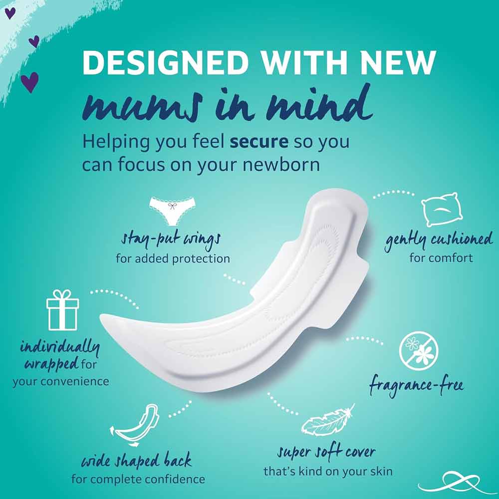 Lil-lets Maternity Maxi Pads with Wings 10 Pack - Image 3