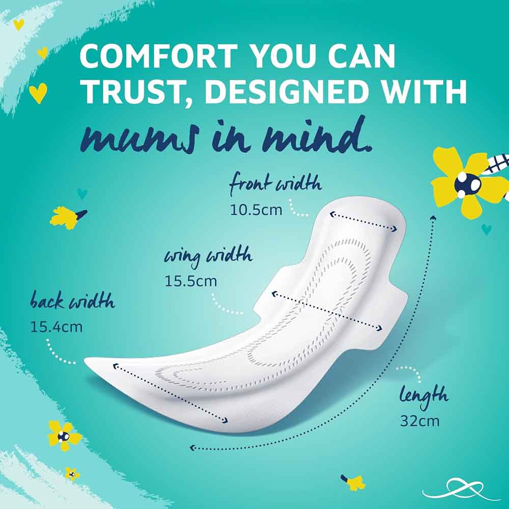 Lil-lets Maternity Ultra Thin Pads with Wings 12 Pack - Image 3