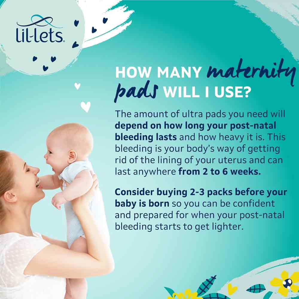 Lil-lets Maternity Ultra Thin Pads with Wings 12 Pack - Image 5