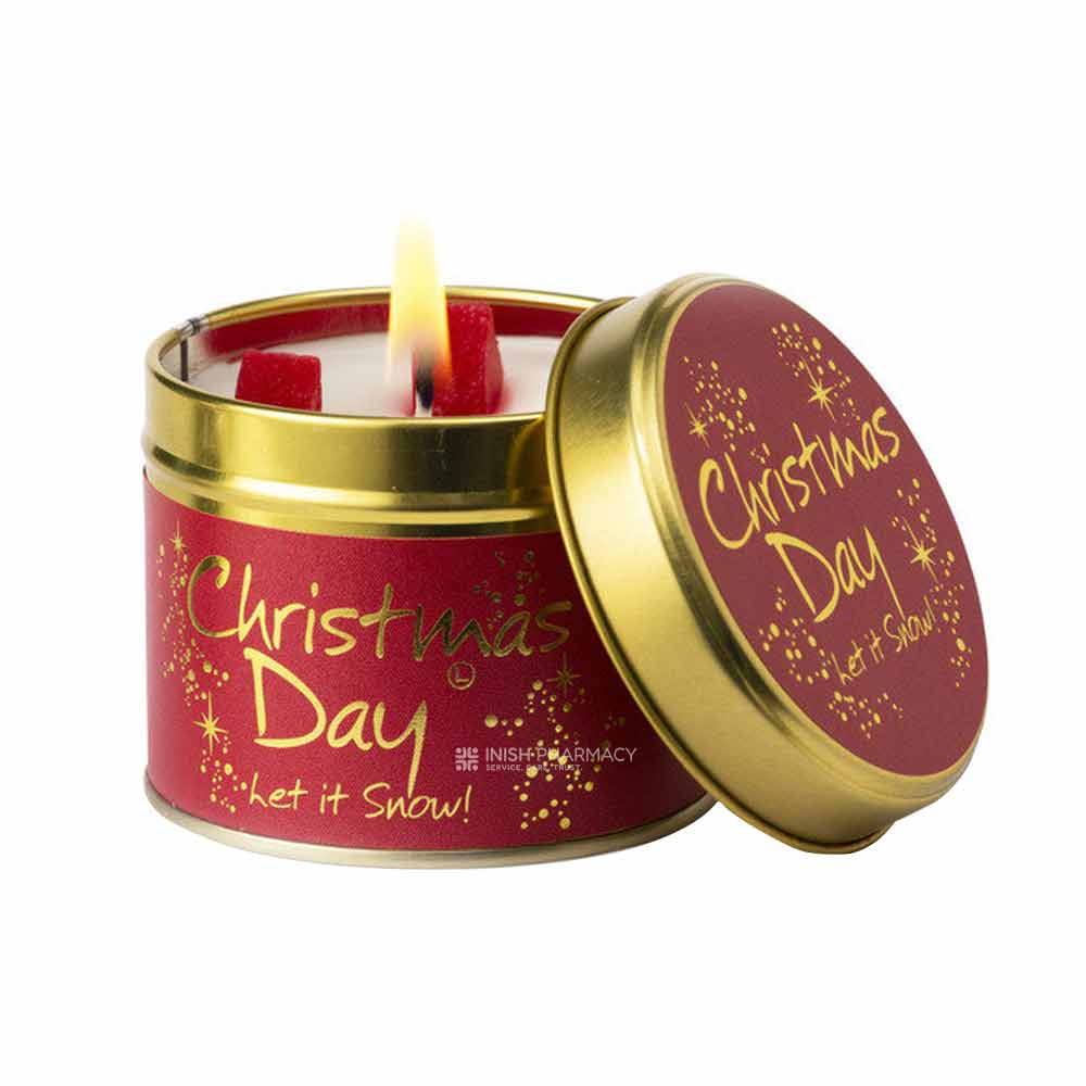 Lily Flame Candle In A Tin Christmas Day