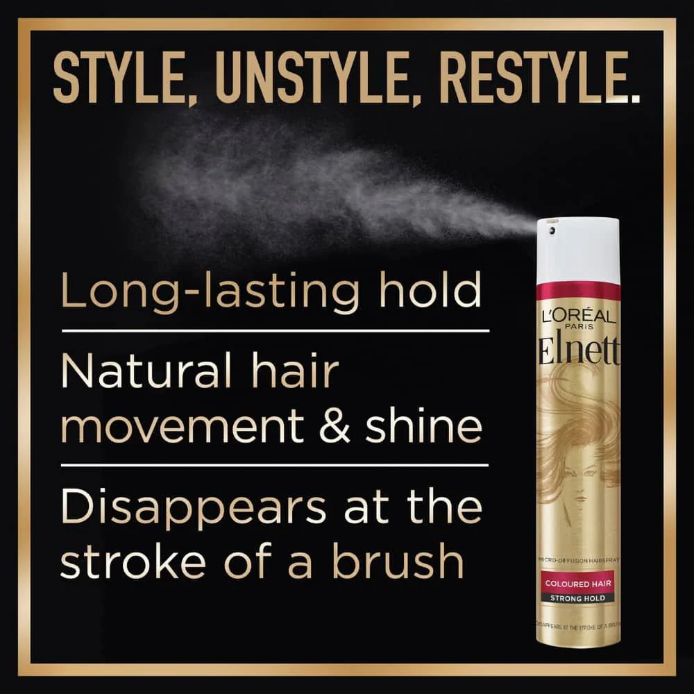L'Oreal Elnett Strong Hold Hairspray 200ml - Image 2