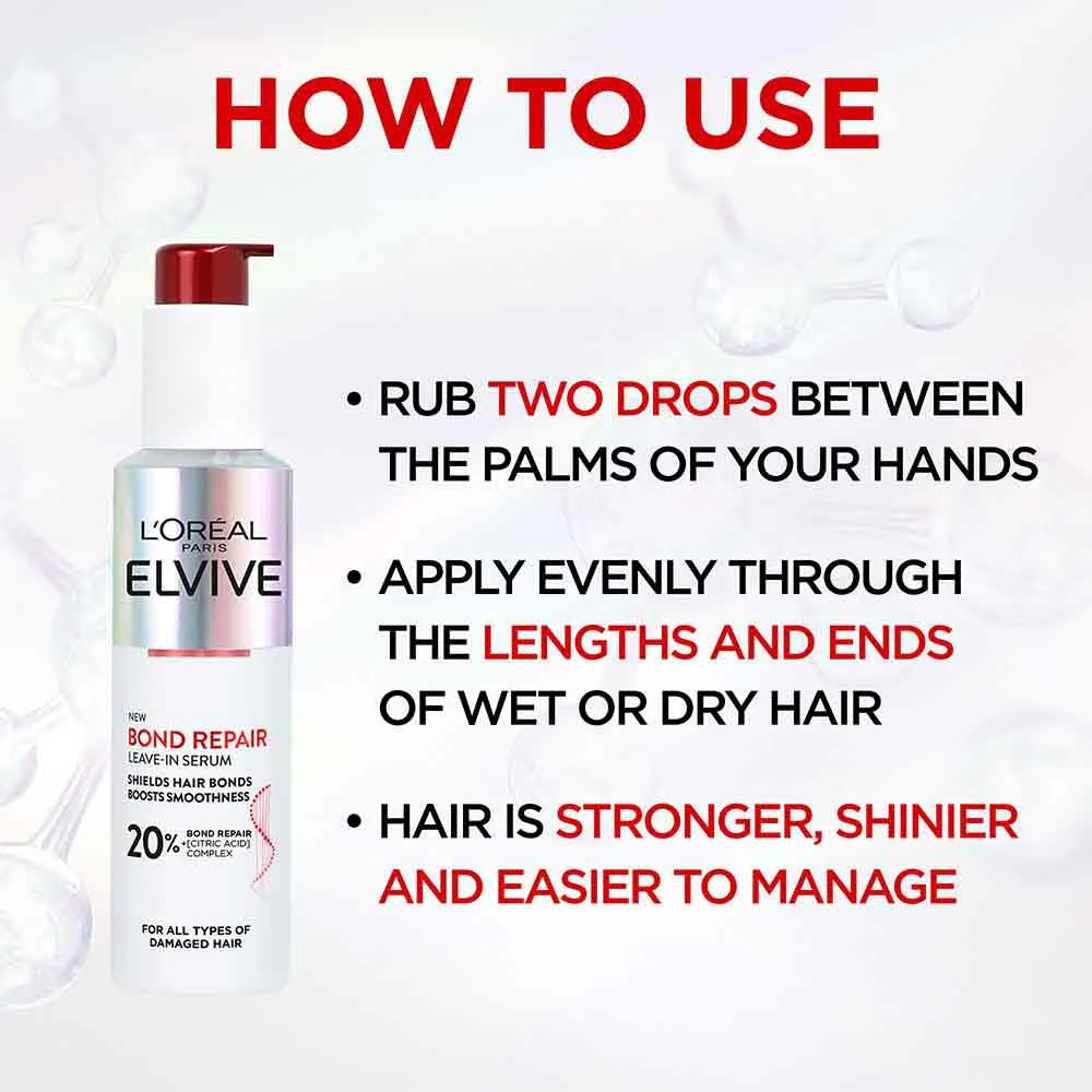L'Oreal Elvive Bond Repair Leave-In Serum 150ml - Image 4