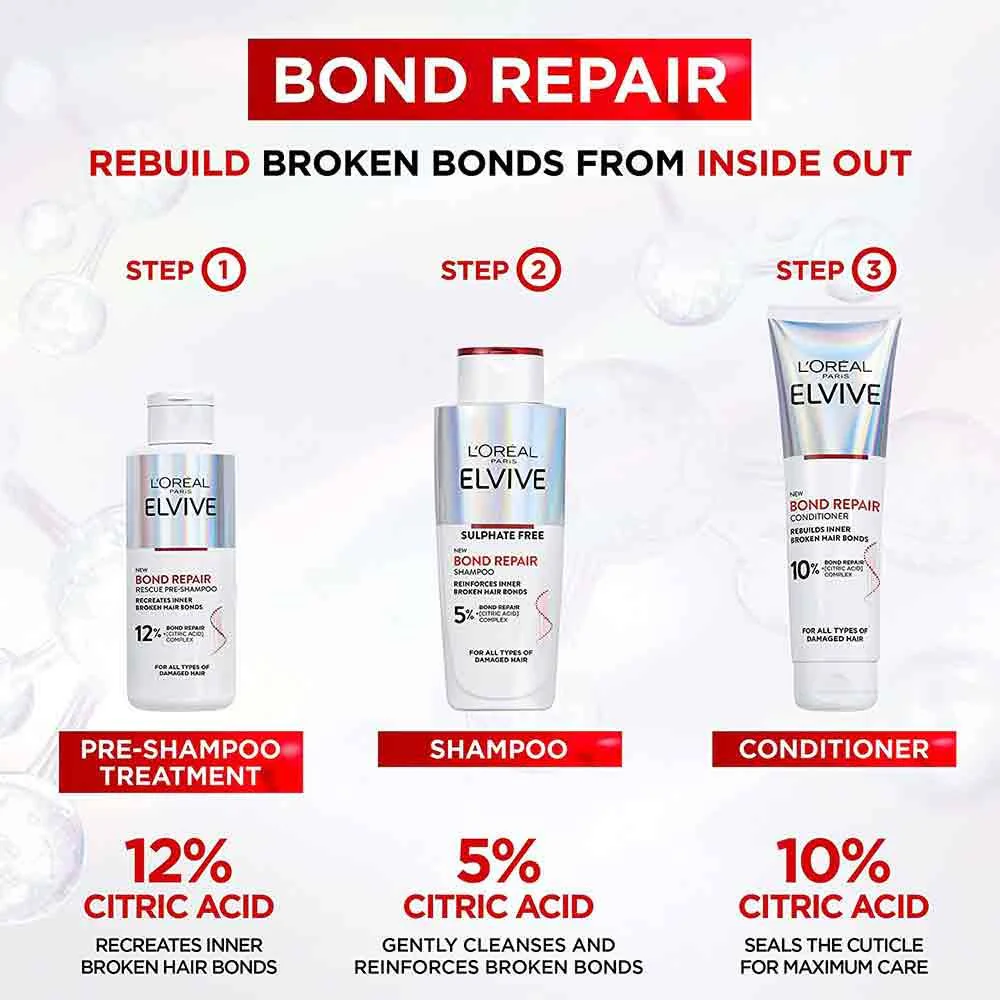 L'Oreal Elvive Bond Repair Shampoo 200ml - Image 4