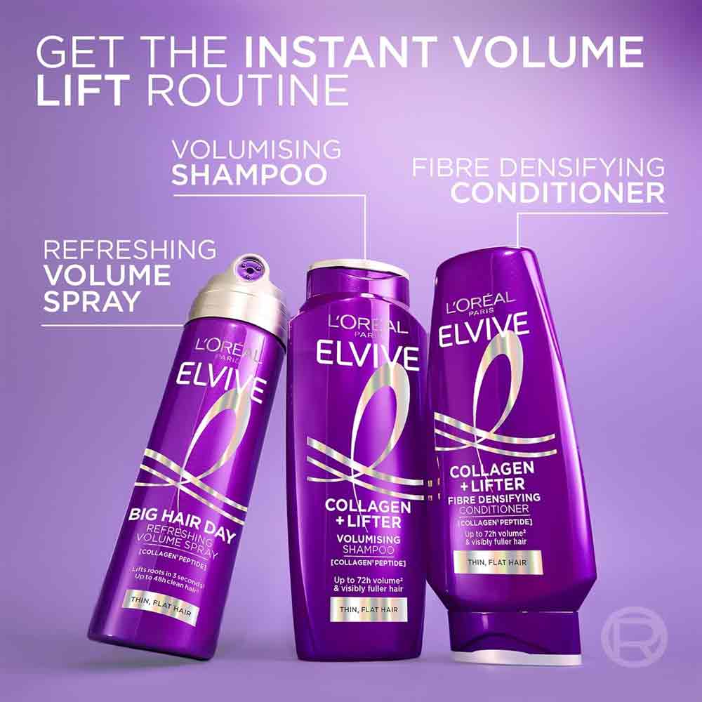 L'Oreal Elvive Collagen Lifter Shampoo 400ml - Image 3