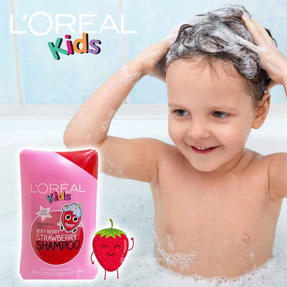 L'Oreal Kids Very Berry Strawberry 2in1 Shampoo 310ml - Image 2