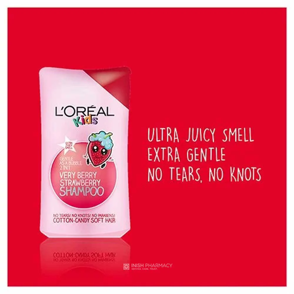 L'Oreal Kids Very Berry Strawberry 2in1 Shampoo 310ml - Image 3