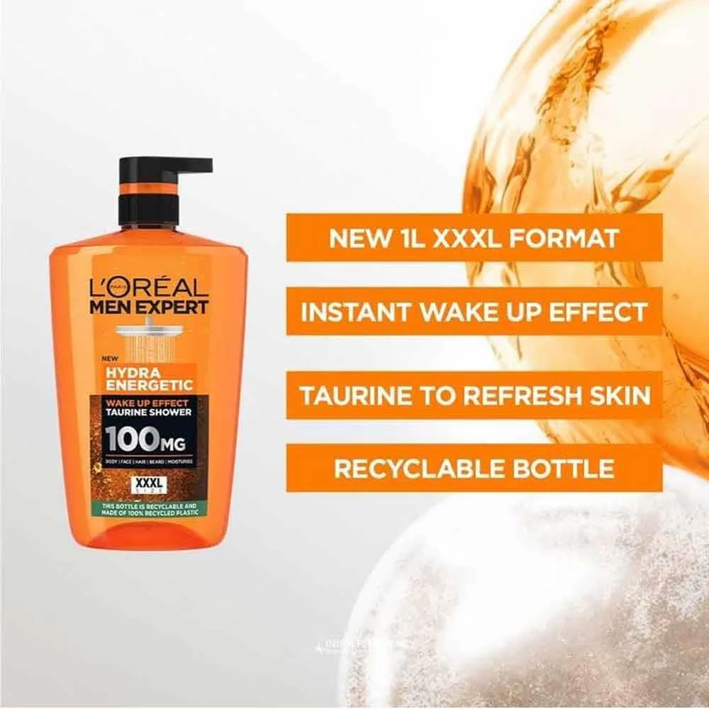 L'Oreal Men Expert Hydra Energy Shower Gel 1000ml - Image 2