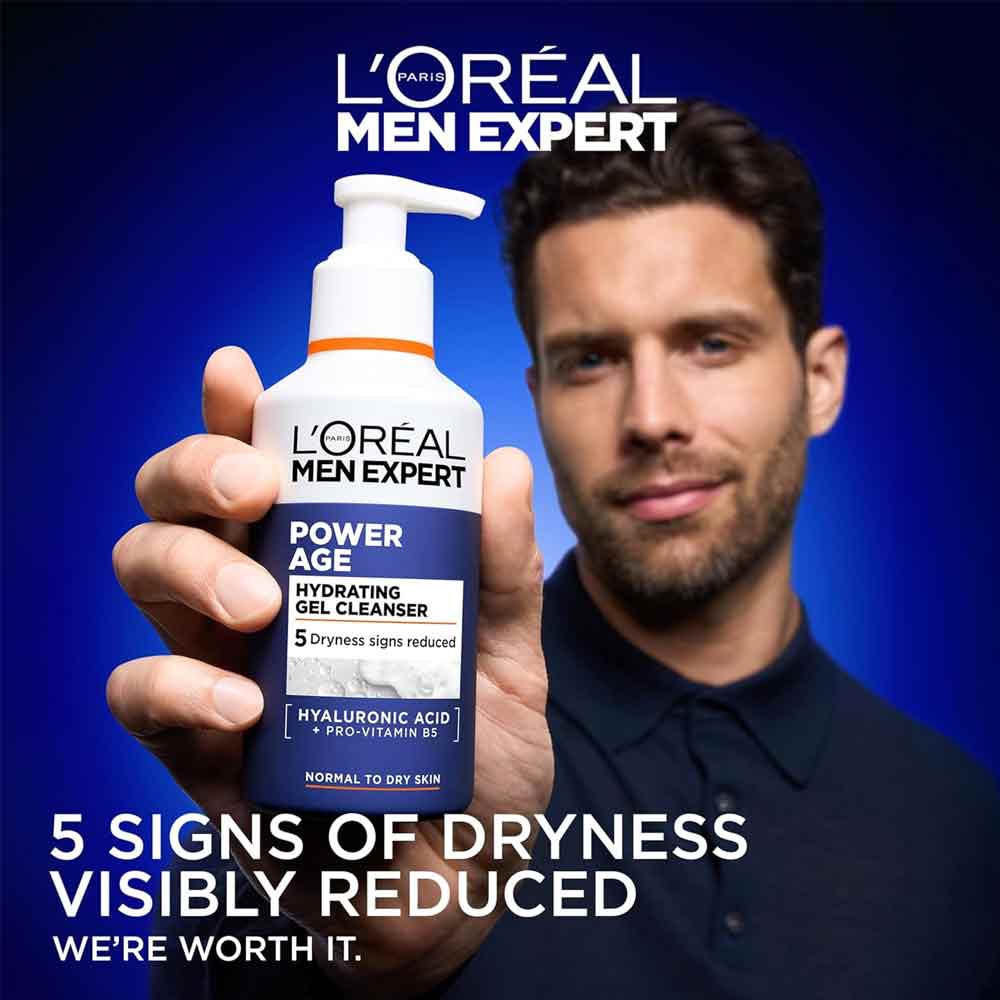 L'Oreal Men Expert Power Age Hydrating Gel Cleanser 260ml - Image 2